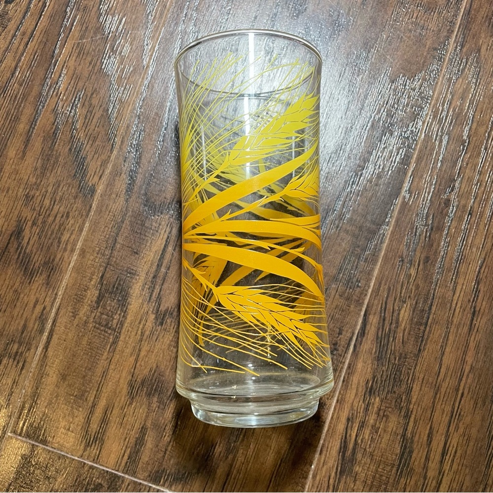 Vintage Libbey Golden Wheat Tumbler Glass